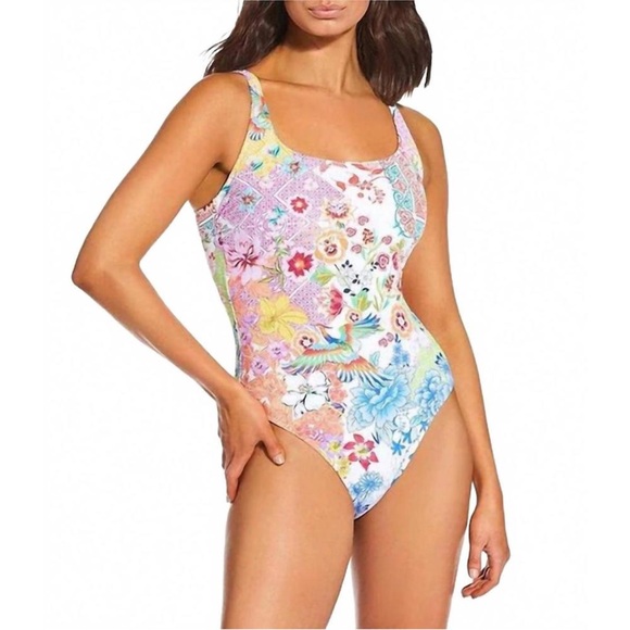 NWT JOHNNY WAS Reverse Pique Tank One Piece Paula M - Picture 2 of 11